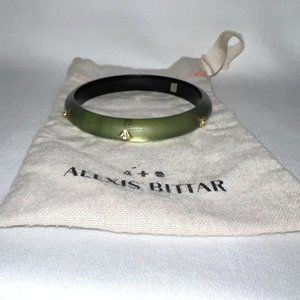 Alexis Bittar lucite hinged bracelet - green
